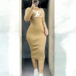 Unique Collection রোল নেক মিডি ড্রেস