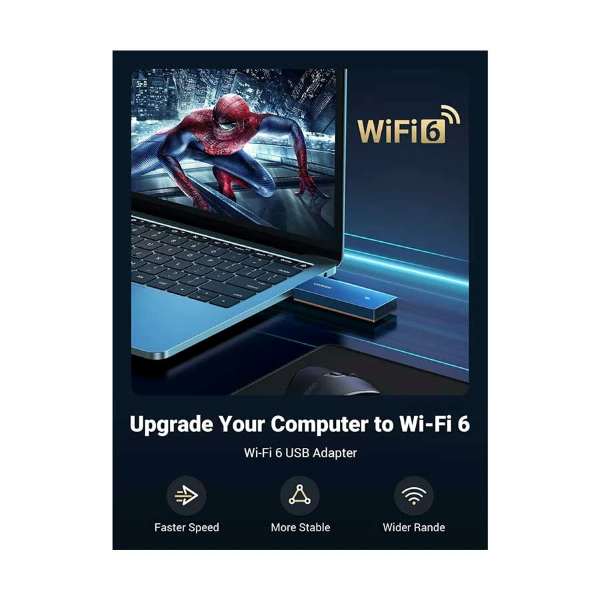 Ugreen CM499 1800Mbps ডুয়াল ব্যান্ড ওয়াই-ফাই 6 USB অ্যাডাপ্টার