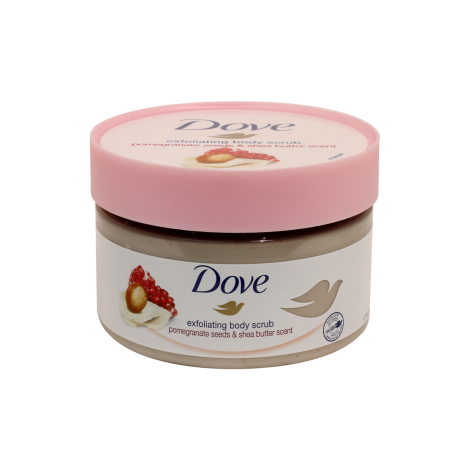 Dove Pomegranate Seeds & Shea Butter এক্সফোলিয়েটিং বডি স্ক্রাব 225ml