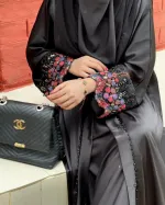 কারচুপি লেস আবায়া, ইনার ও হিজাবসহ, লম্বা 50 থেকে 58