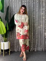 Dubai Silk ডিজিটাল প্রিন্ট টু পিস, 3টি রং, বডি 36 থেকে 46