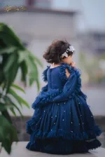 Girls' AC Net Party Dress with Bead Work, Ages 3 to 12