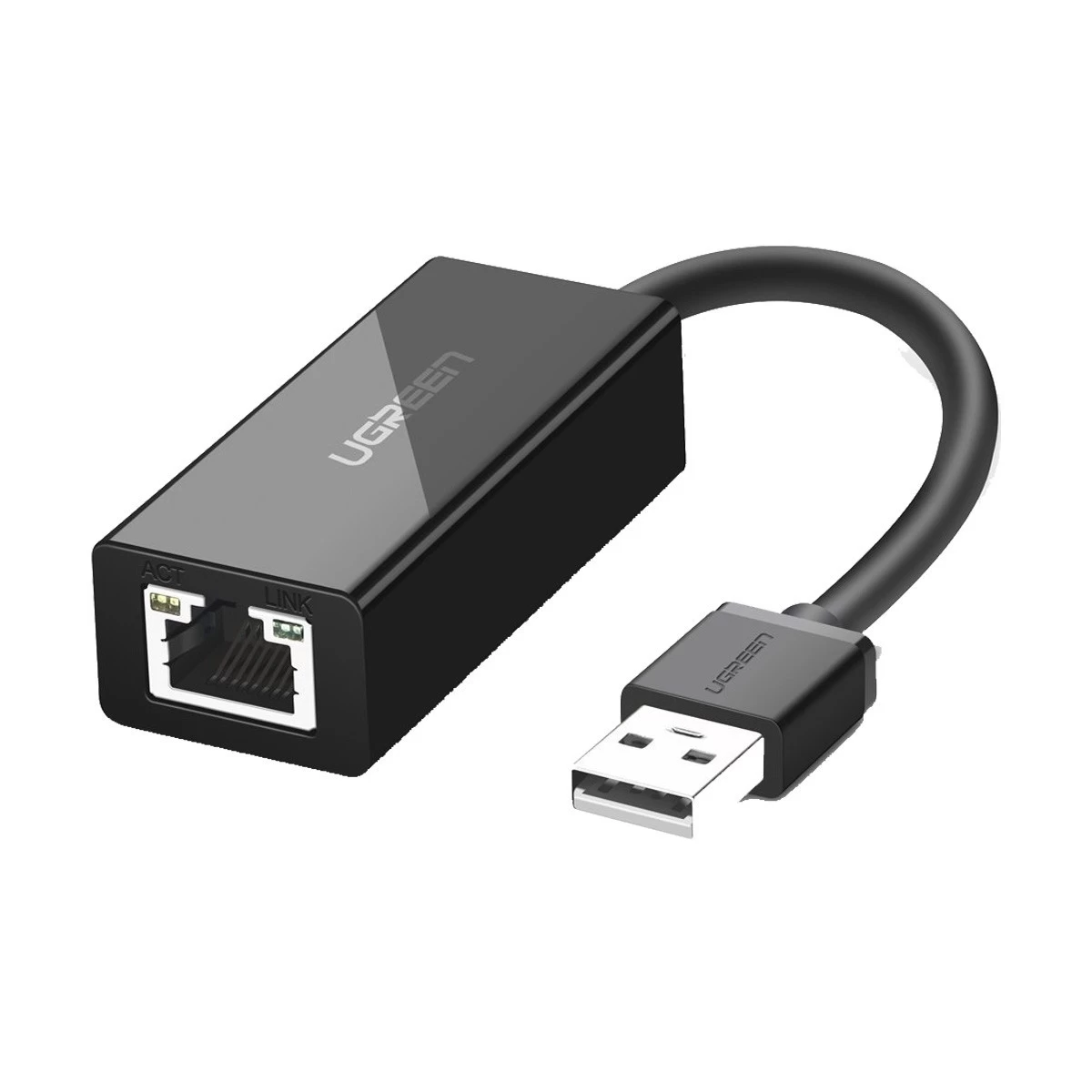 UGREEN 20254 USB Male to LAN Female Black Converter