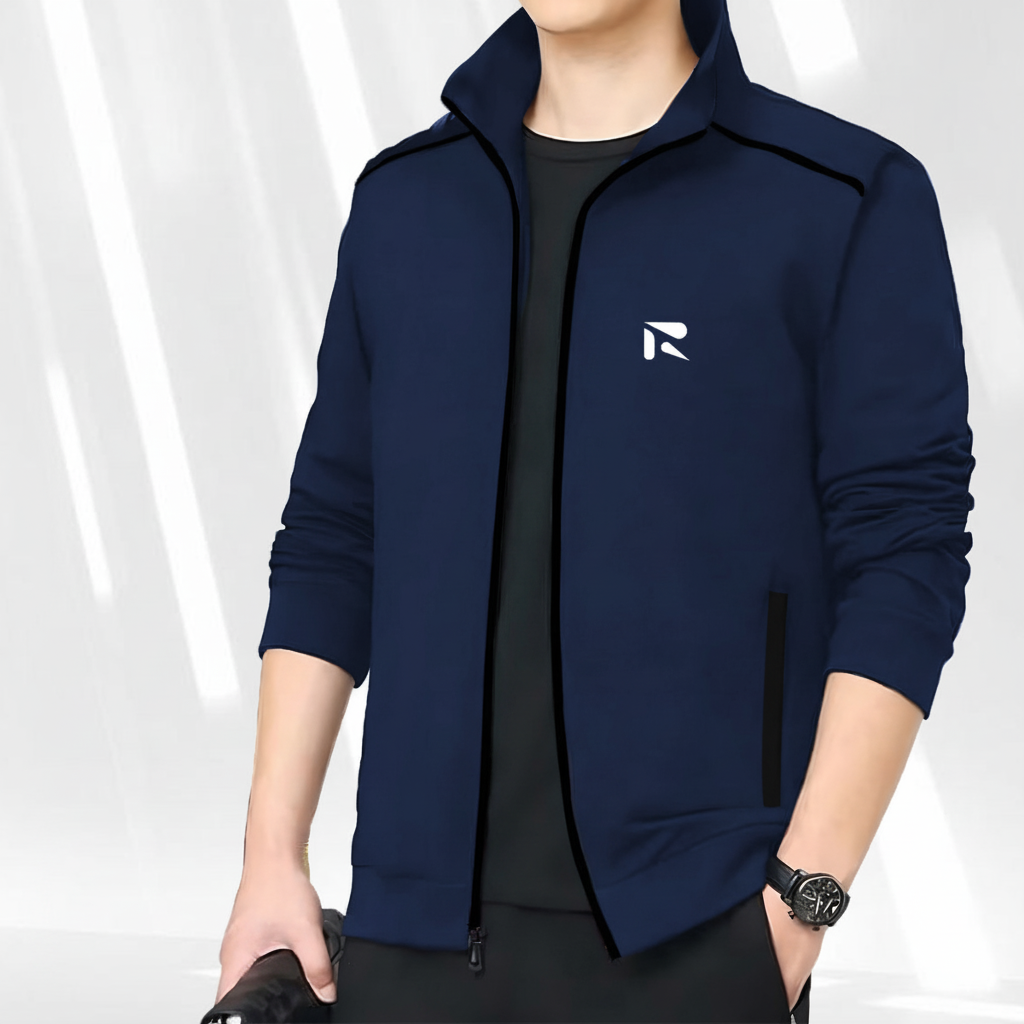 Men's Premium china Bonded Jacket (Navy Blue)