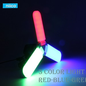 3-রঙের ফোল্ডেবল ফ্যান ব্লেড LED লাইট