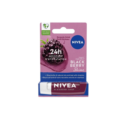 Nivea Black Berry Shine Lip Balm 4.8g (Germany)