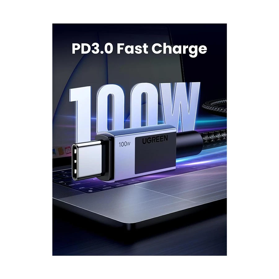 UGREEN L512 (45065) 100W USB-C to USB-C Cable 3 Meter Space Gray