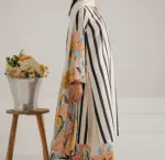 সিল্ক থ্রি পিস, ডিজিটাল প্রিন্ট কটন ওড়না, 44 ইঞ্চি কামিজ