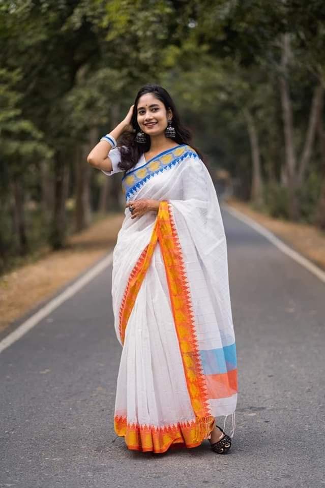 মহিলাদের টাঙ্গাইল মধুরাই শাড়ি, 13 হাত, 6টি রং