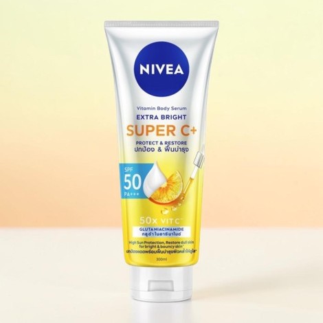 Nivea Extra Bright Super C+Protect & Restore Vitamin Body  Serum 300ml (Thailand)