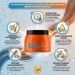 Matrix Mega Smooth Professional হেয়ার মাস্ক 500ml, অবাধ্য ও ফ্রিজি চুলের জন্য