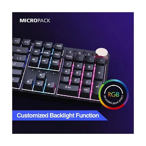 Micropack GK-30 ARES RGB Mechanical (Blue Switch) Wired Black Gaming Keyboard