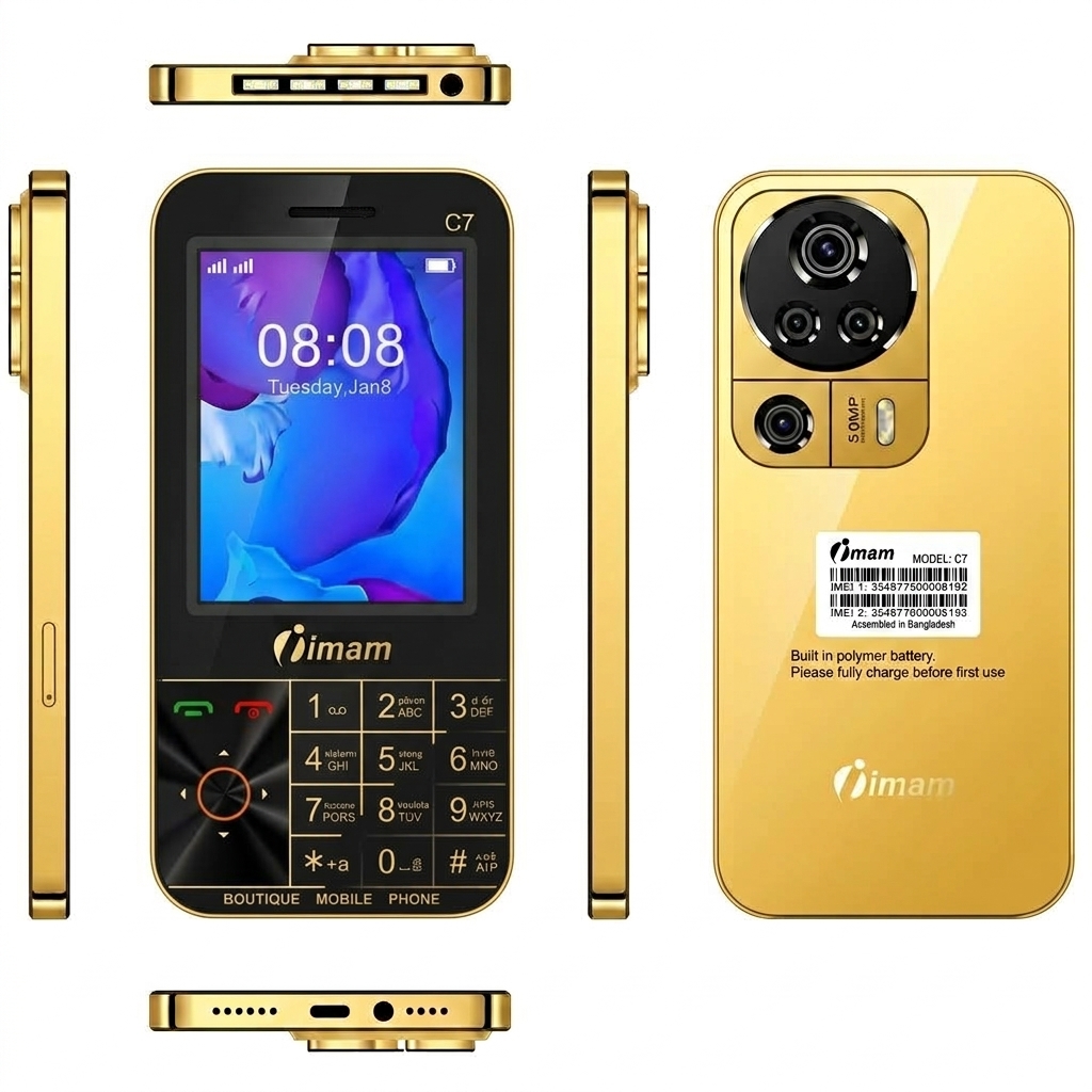 Imam C7 VISION Luxury Button Phone 3.5-inch LCD Display 3000mAh Battery