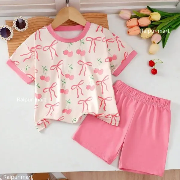 Boys' and Girls' Cotton T-Shirt Set, 160 GSM, 6 Months to 6 Years