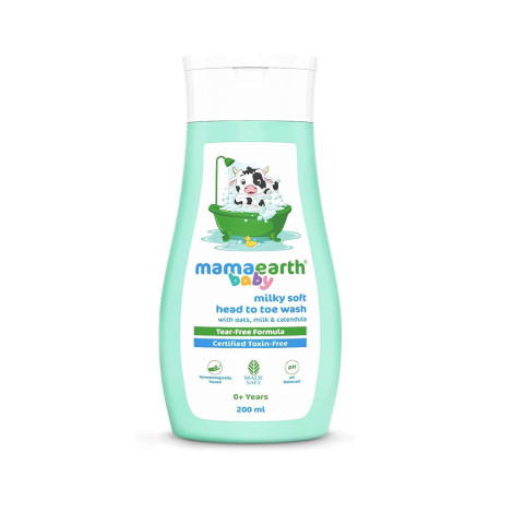 Mamaearth Baby Milky Soft Head to Toe Wash 200ml (India)