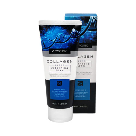 3W Clinic Collagen Clear ক্লিনজিং ফোম 180ml