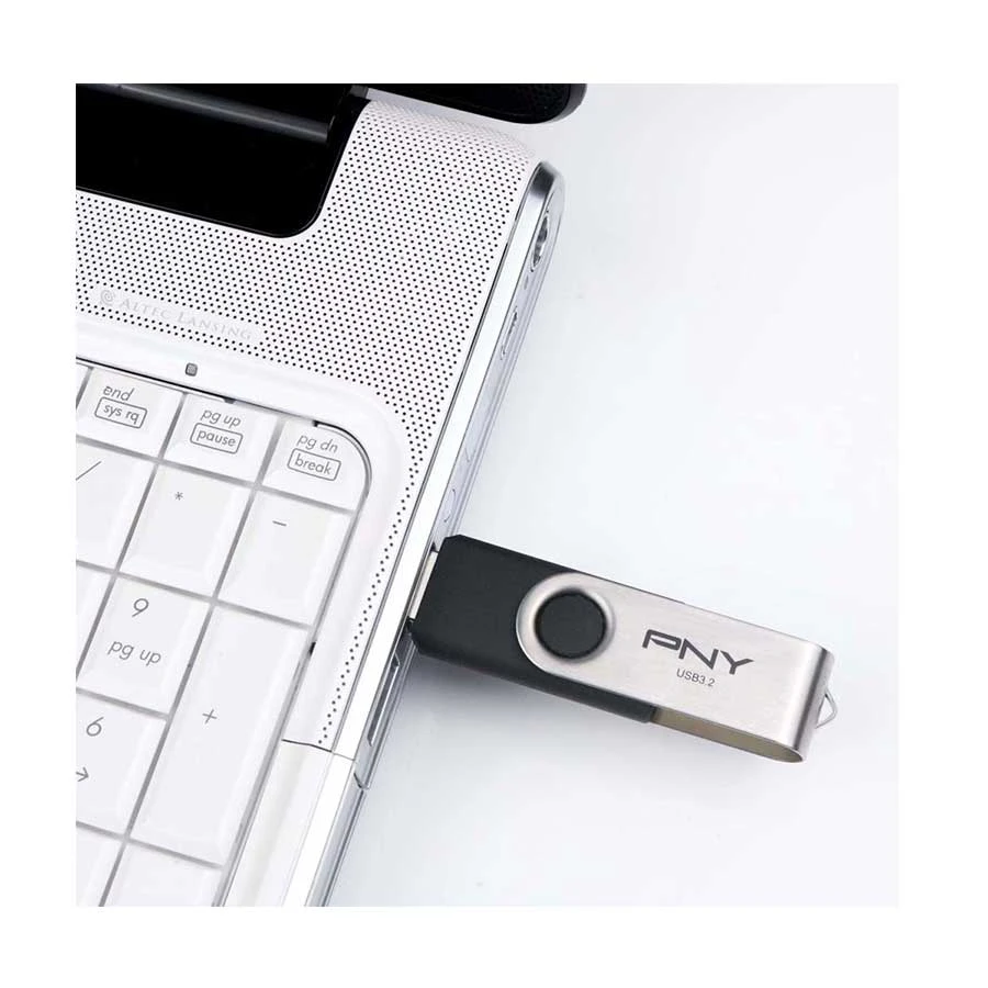 PNY Turbo Attache R 64GB USB 3.2 Silver & Black Pen Drive