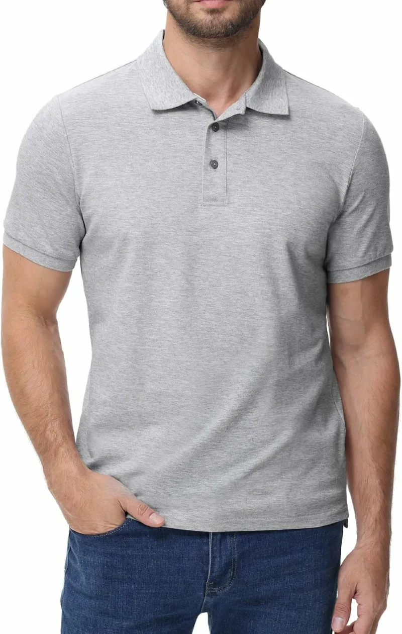 ছেলেদের সলিড কটন হাফ স্লিভ পোলো শার্ট 200 GSM, সাইজ XL