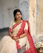 অরুণাঞ্জলি সফট সিল্ক কাতান শাড়ি, ম্যাচিং ব্লাউজ পিসসহ