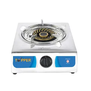 TOPPER A-111 সিঙ্গেল স্টেইনলেস স্টিল অটো গ্যাস চুলা LPG