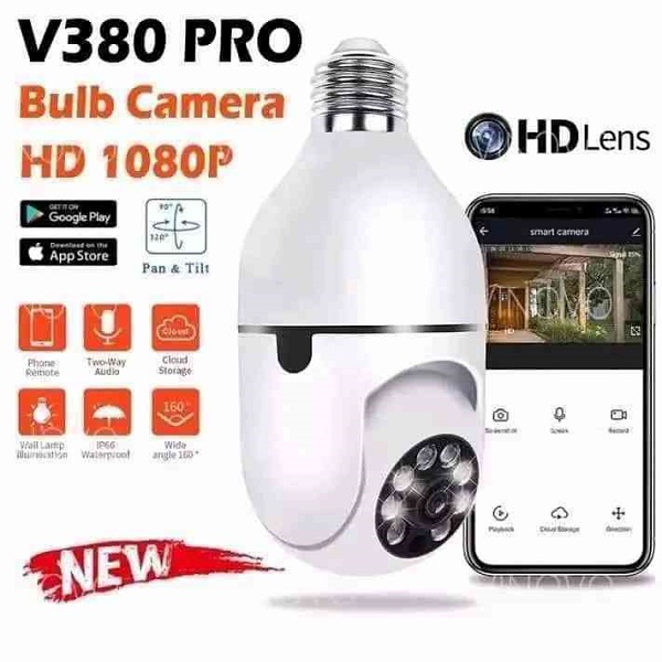 V380 3MP E27 বাল্ব ওয়াইফাই সিসি ক্যামেরা