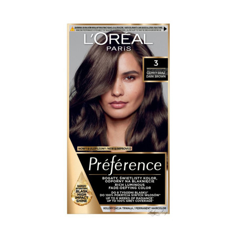 L'Oreal Preference হেয়ার কালার - 3.0 ডার্ক ব্রাউন