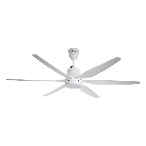 Qulik Silex 66 ইঞ্চি ABS ব্লেড আন্ডারলাইট রিমোট সিলিং ফ্যান সাদা Q-6507-W