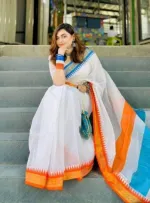ব্লাউজ পিসসহ টাঙ্গাইল মধুরাই শাড়ি, 13 হাত