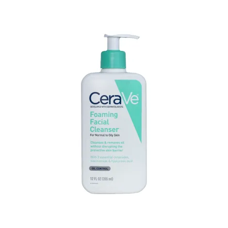 CeraVe ফোমিং ফেসিয়াল ক্লেনজার (নরমাল থেকে অয়েলি ত্বক) 355ml