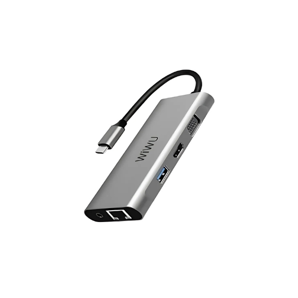 WiWU Alpha A11 in 1 USB টাইপ সি হাব – ধূসর