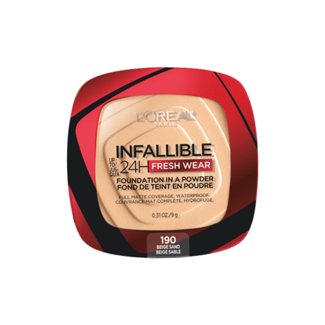 L'Oreal Infallible Fresh Wear পাউডার ফাউন্ডেশন, শেড 190 Beige Sand