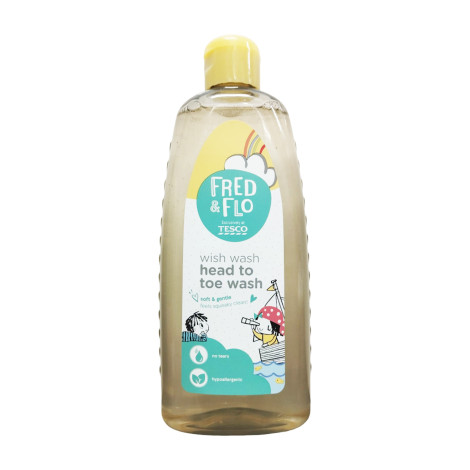 Tesco Fred & Flo Soft & Gentle Head To Toe Wash 500ml (UK)