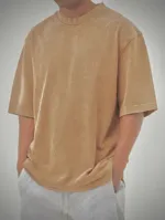 Men's Heavyweight Acid Wash Drop Shoulder T-Shirt, Sizes M to XL