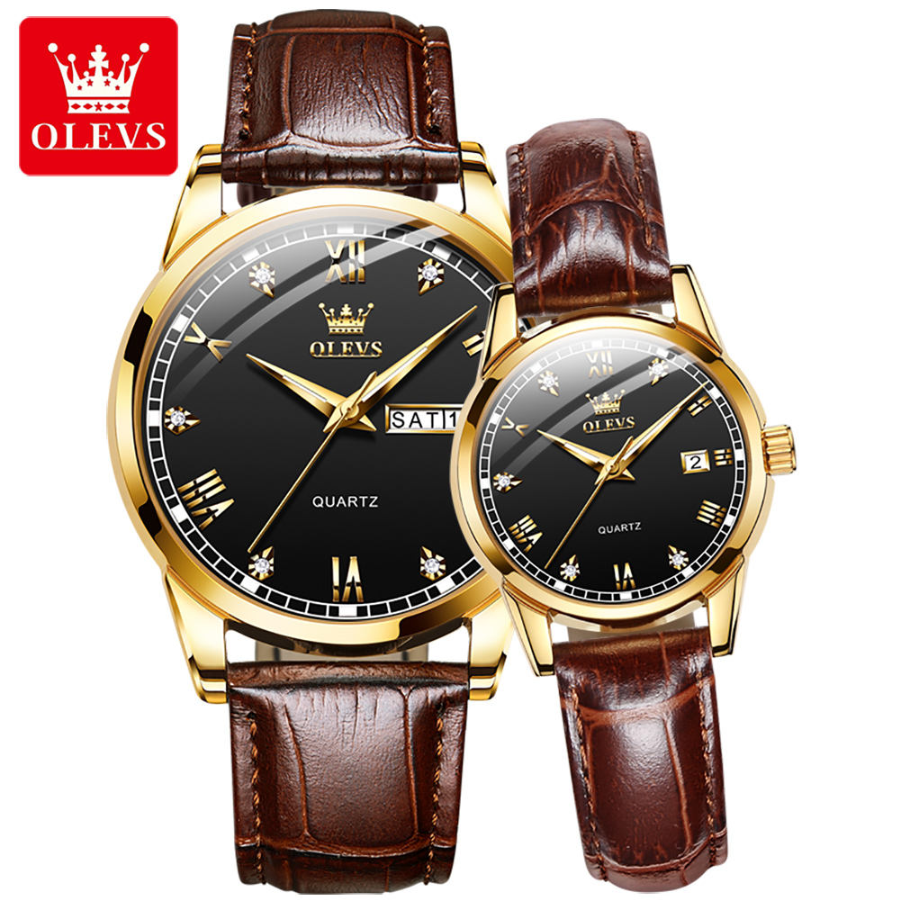 OLEVS 6896 সিম্পল ও মডার্ন হাতঘড়ি (কালো)