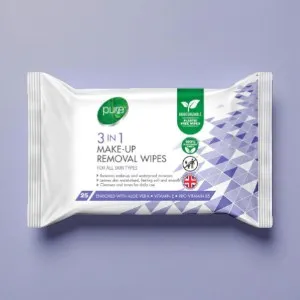 Pure 3in1 মেকআপ রিমুভাল ওয়াইপস – 25টি ওয়াইপ