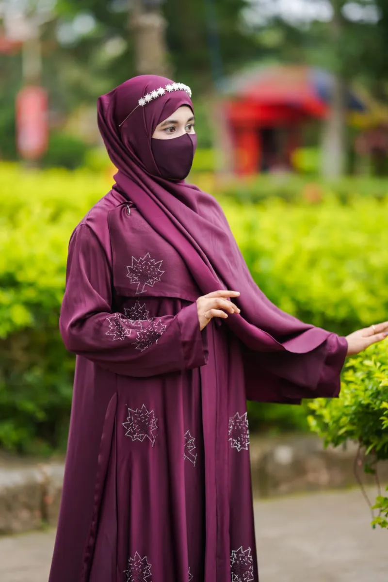 Afran Fabric Stone Work Borka, Hijab Not Included