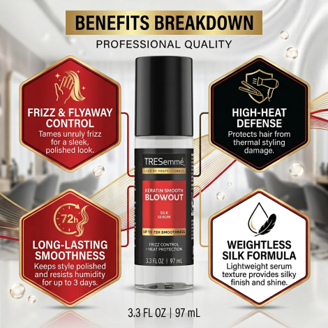 TREsemme Keratin Smooth Weightless Silk Serum 97ml (USA)