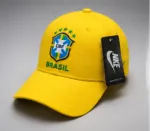 World Cup Embroidered Denim Cap with Back Belt Strap