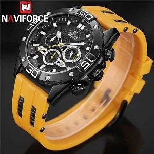 Naviforce NF8019 সিলিকন স্ট্র্যাপ হাতঘড়ি