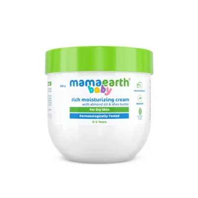 Mamaearth বেবি রিচ ময়েশ্চারাইজিং ক্রিম 200g - শুষ্ক ত্বকের জন্য