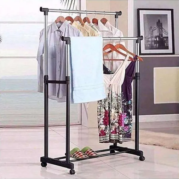 Double Pole Cloth Hanger স্টেইনলেস স্টিল