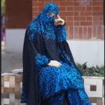 এলিগ্যান্ট লং খিমার ও প্লাজো সেট, নিকাবসহ
