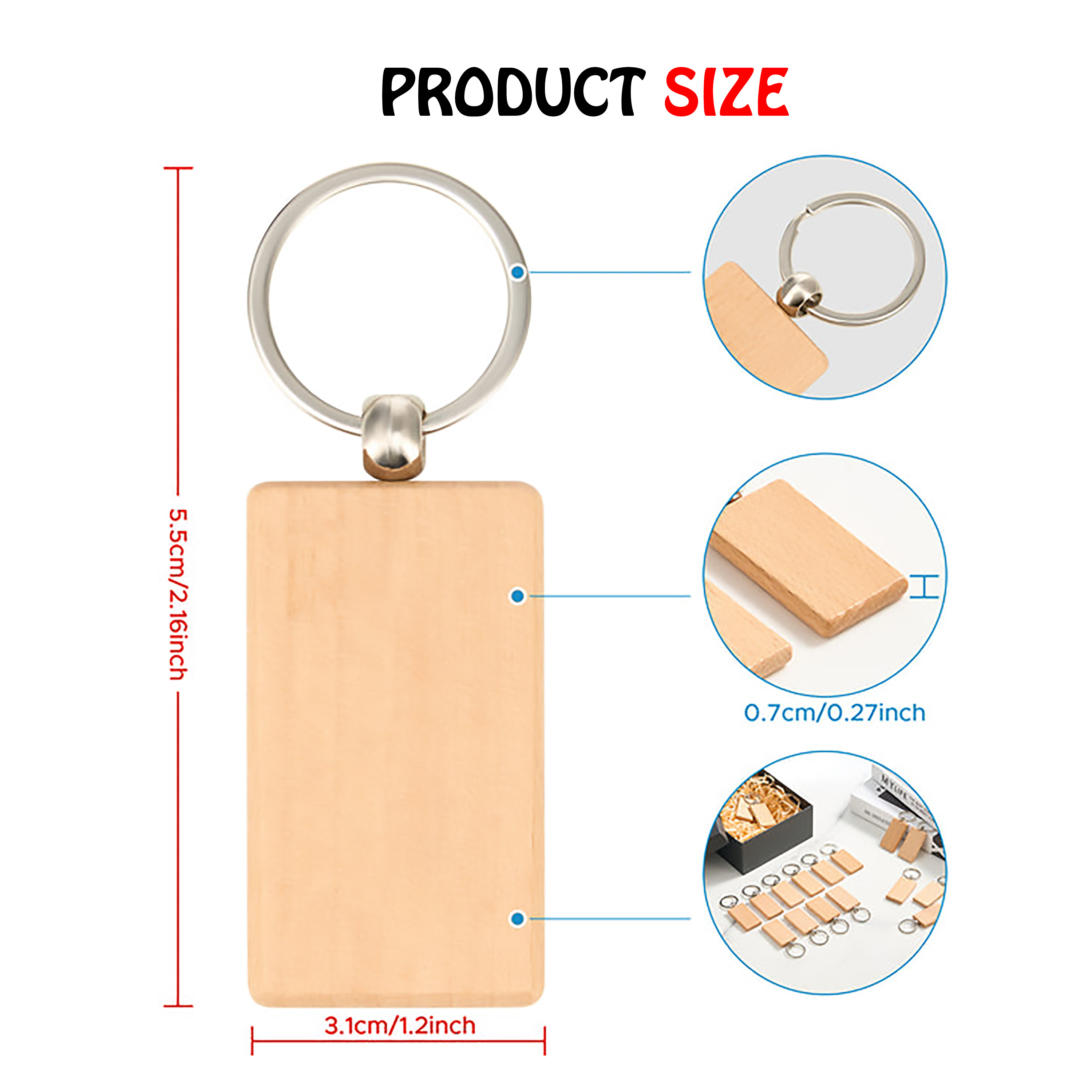 Wooden Key Ring with Premium Box♥
