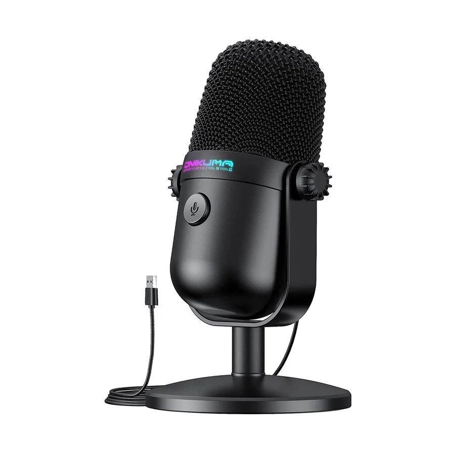 Onikuma M830 RGB USB Wired Condenser Gaming Microphone
