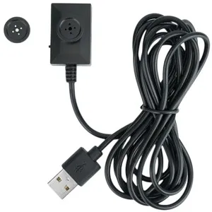 USB কেবল মিনি ওয়্যার্ড বাটন স্পাই হিডেন ক্যামেরা