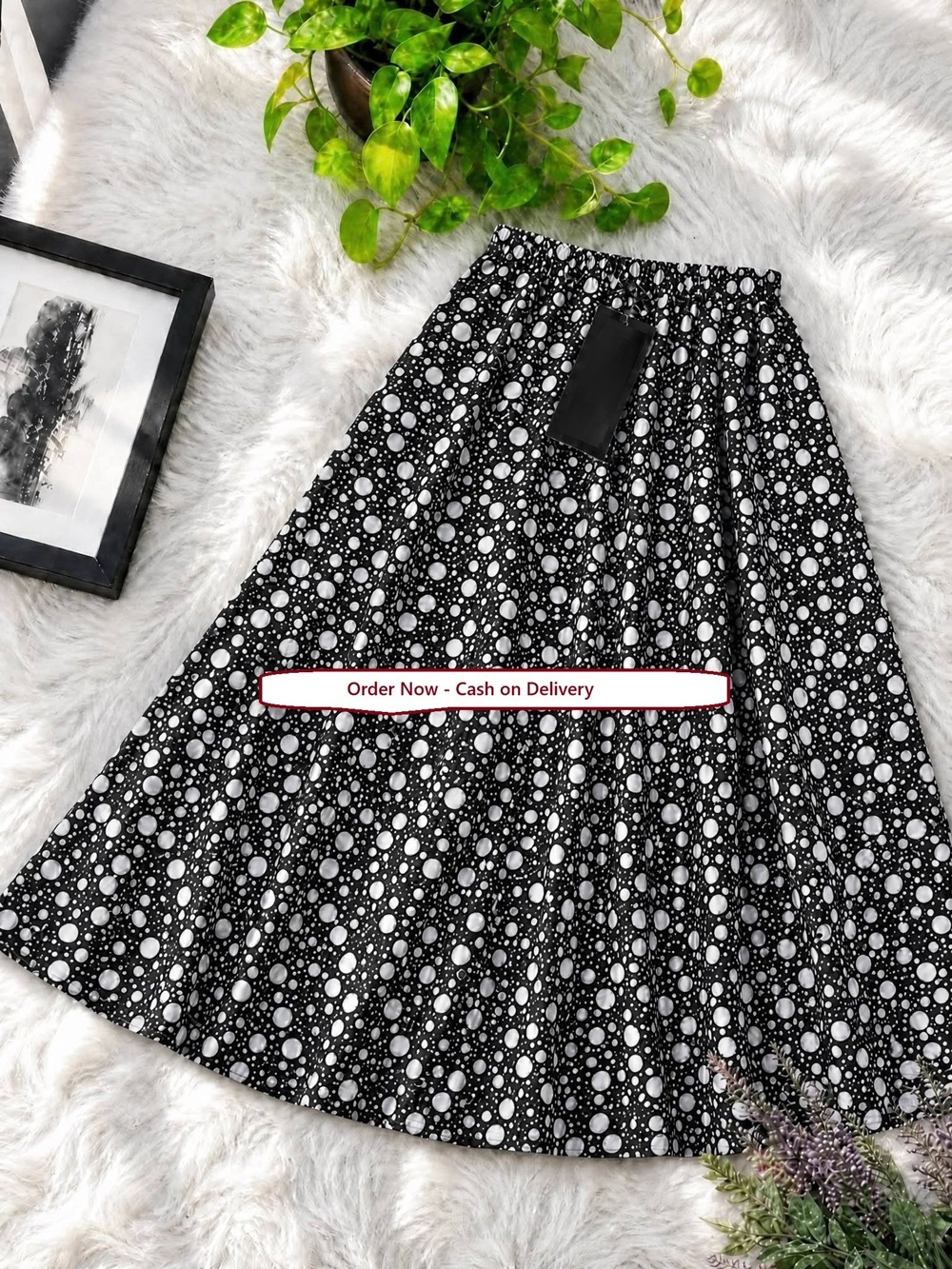 Women's Flared Linen Skirt, 39 Inch Length, Waist 28 to 44