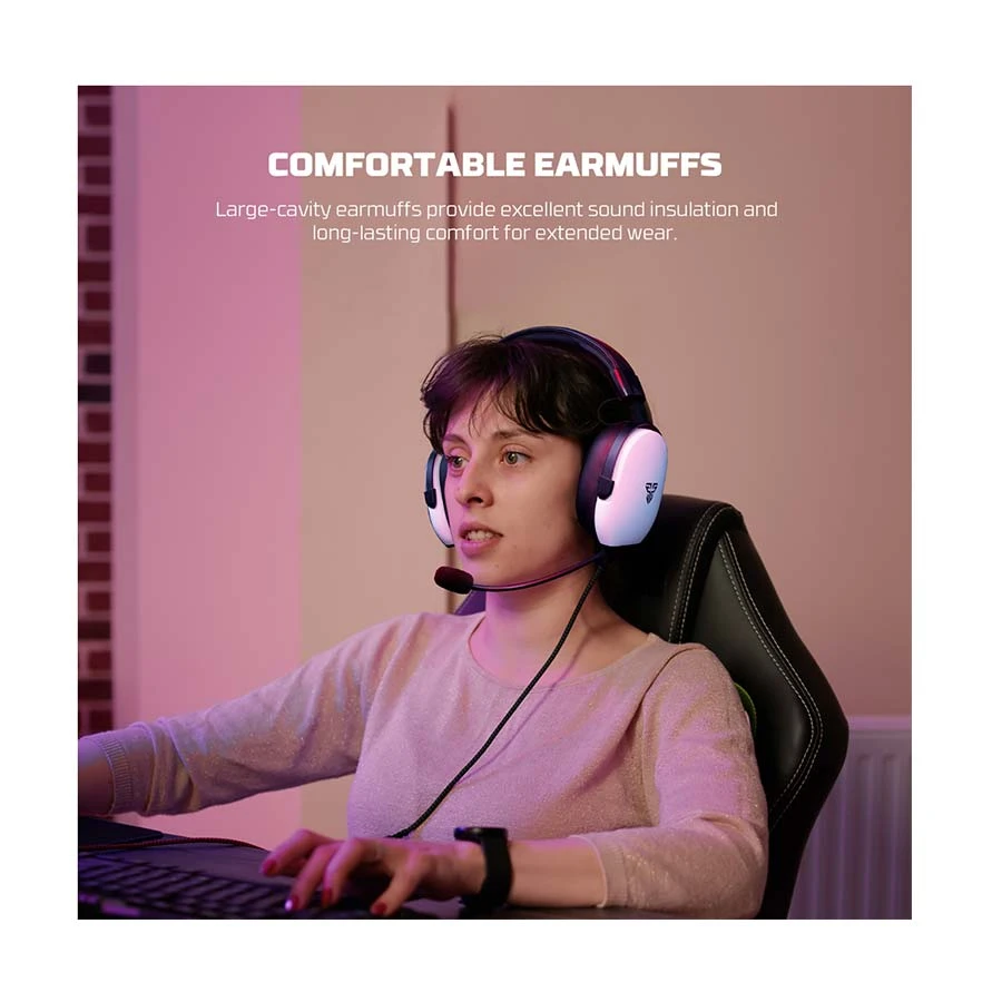 Fantech Carbon MH92 Wired White Gaming Headphone