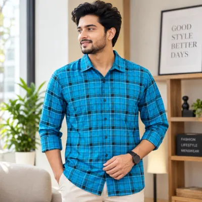 Shy Looks পিওর কটন চেক ও প্রিন্ট শার্ট