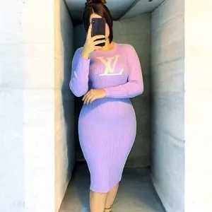 Unique Collection রোল নেক মিডি ড্রেস