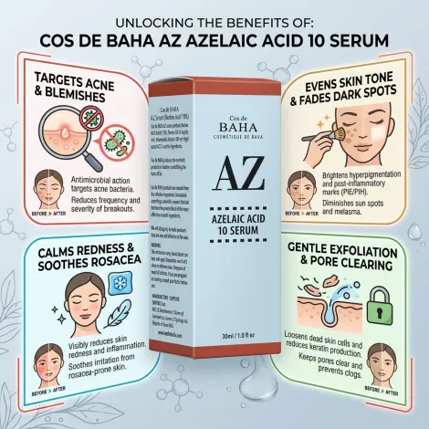 Cos De BAHA অ্যাজেলাইক অ্যাসিড 10 সিরাম (AZ) 30ml
